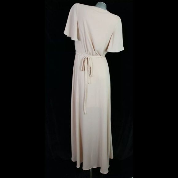 NEW SHOW ME YOUR MUMU DRESS SOPHIA WRAP DUSTY BLUSH CRISP PINK SIZE S SMALL - Picture 4 of 12